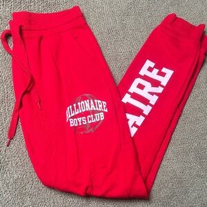 Billionaire Boys Club Bold Red Kids Sweatpants